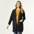 Aubree Long Cardigan with Grommets - Black